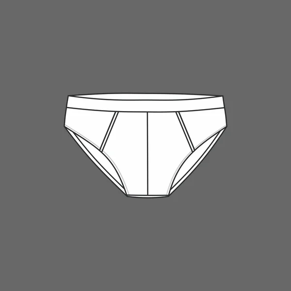 Manliga underkläder. Trosor dras vektor — Stock vektor