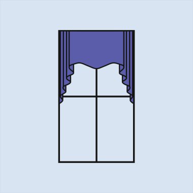  Eskiz pencere dekorasyonları vektörde boyalı. Klasik curtai