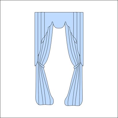 perdeler. iç Tekstil. İç Dekorasyon Tekstil sketc