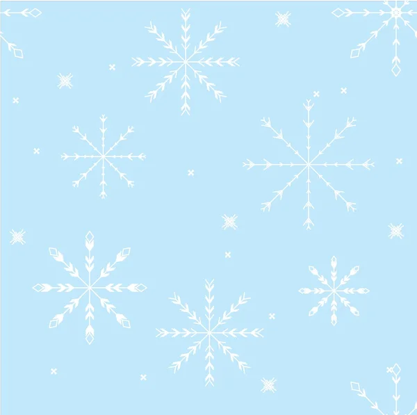 Navidad. Impresión de Año Nuevo. copos de nieve . — Vector de stock