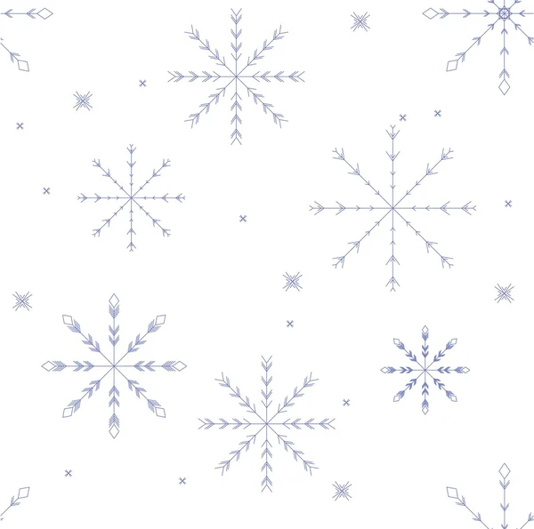 No Natal. Impressão de Ano Novo. flocos de neve . — Vetor de Stock