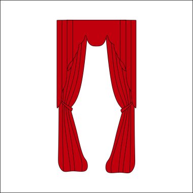 perdeler. iç Tekstil. İç Dekorasyon Tekstil sketc