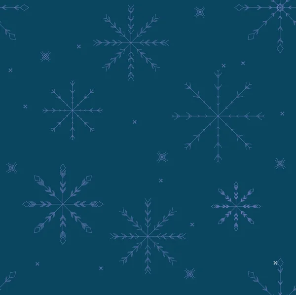 Navidad. Impresión de Año Nuevo. copos de nieve . — Vector de stock