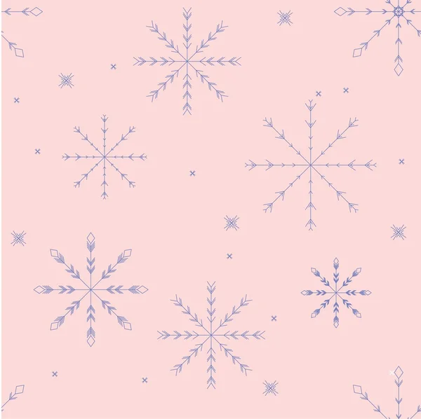 Navidad. Impresión de Año Nuevo. copos de nieve . — Vector de stock