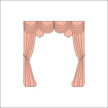 perdeler. iç Tekstil. İç Dekorasyon Tekstil kroki