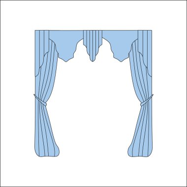 perdeler. iç Tekstil. İç Dekorasyon Tekstil kroki