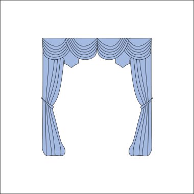 perdeler. iç Tekstil. İç Dekorasyon Tekstil kroki