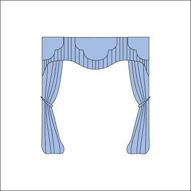 perdeler. iç Tekstil. İç Dekorasyon Tekstil kroki