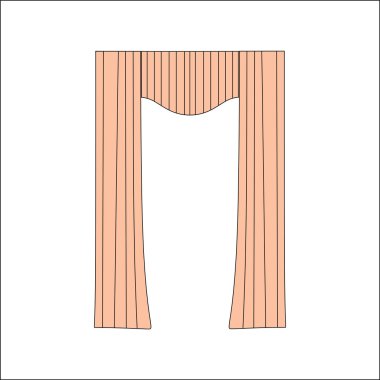 perdeler. iç Tekstil. İç Dekorasyon Tekstil kroki