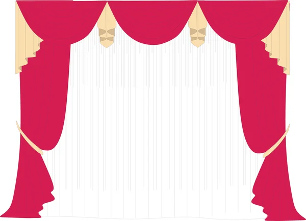 Illustration curtains — Stock Vector