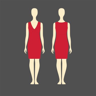 Jersey'deki bir kadının elbise çizimi