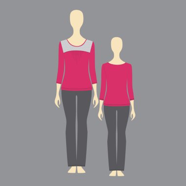 illüstrasyon kadın takım elbise Jersey