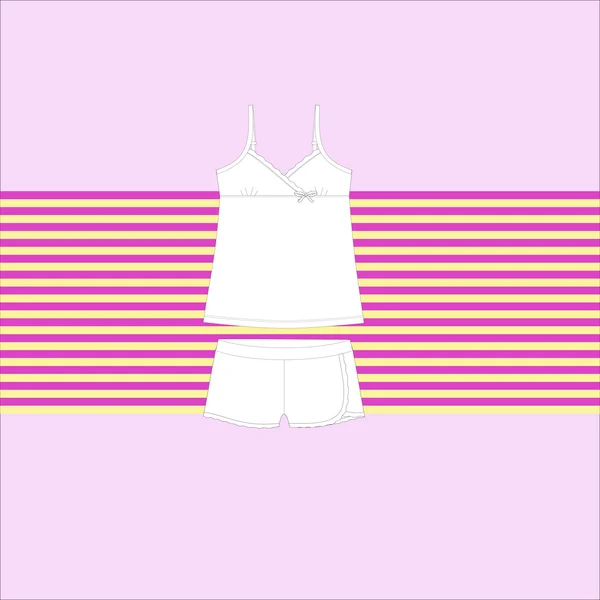 Illustration d'un ensemble de maillot femme — Image vectorielle