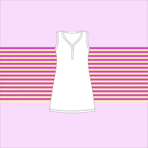 Ilustración de un vestido de mujer en jersey — Archivo Imágenes Vectoriales