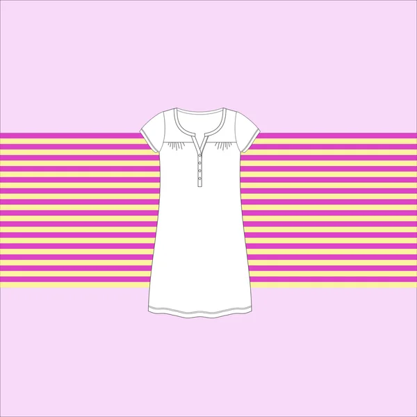 Ilustracja kobieta w sukni w jersey — Wektor stockowy