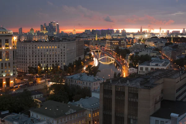 Moskva, night city — Stockfoto