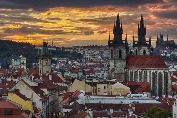 Praha, tramonto in Viaggio — Foto Stock