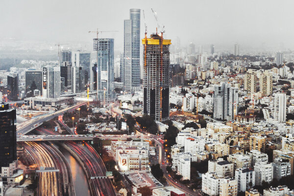 Skycrapen in Tel Aviv, Irael