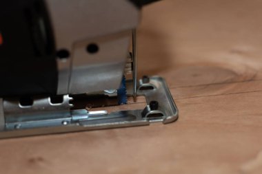 Çam ağacını demir testeresiyle keserken çekilen fotoğrafı kapat.