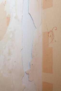 Dağınık alçı. Dairelerin yenilenmesi.