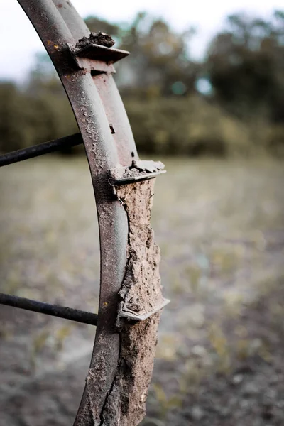 Bewässerungssystem Rad Aus Nächster Nähe — Stockfoto