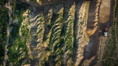 Kum ocağının havadan görünüşü - hava fotoğrafçılığı