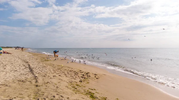 Zatoka Odessa Ucraina Settembre 2021 Veduta Del Drone Sulla Spiaggia — Foto Stock