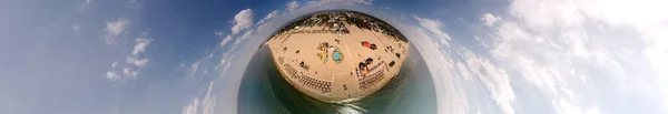 Szeroka Panorama Plaży Morza Czarnego — Zdjęcie stockowe