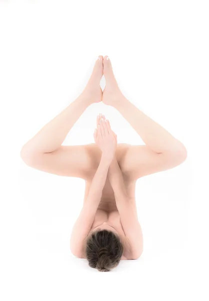 Mulher realizando posições de Yoga — Fotografia de Stock