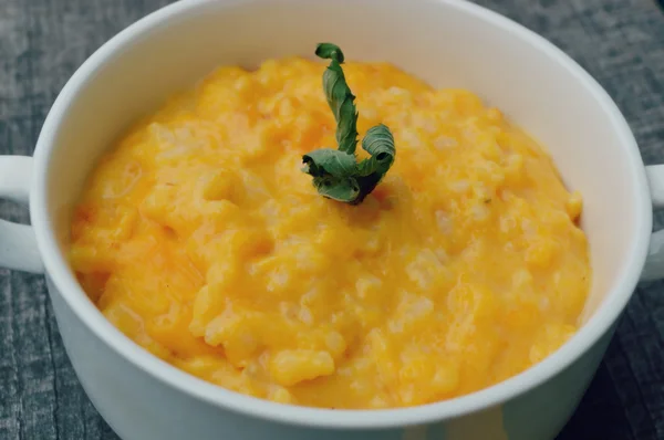 Natural wholesome organic pumpkin porridge — Stock Photo, Image