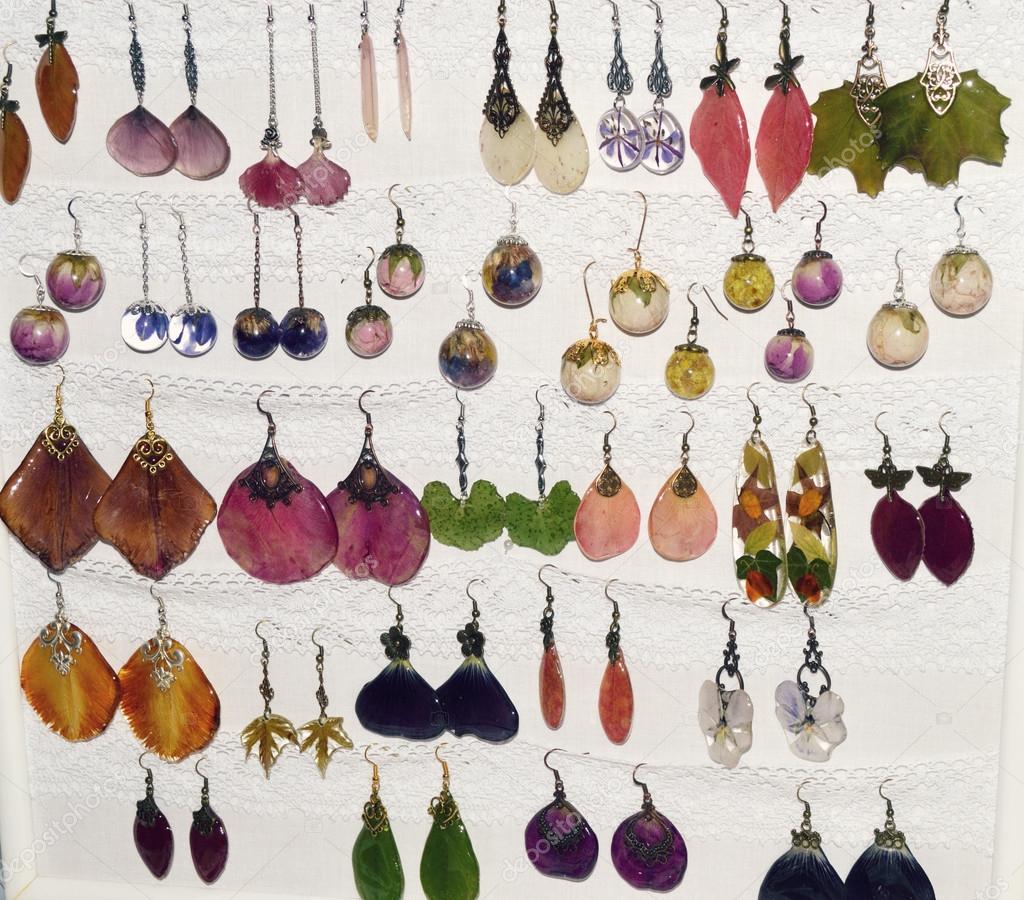 Handmade jewelry, magical, beautiful earrings made of epoxy resin and