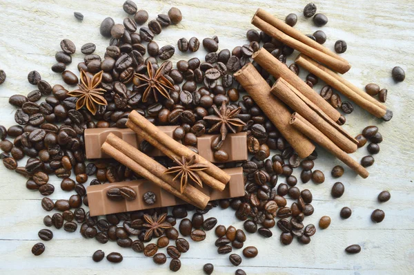 Kawa z czekoladą i anyżu — Zdjęcie stockowe