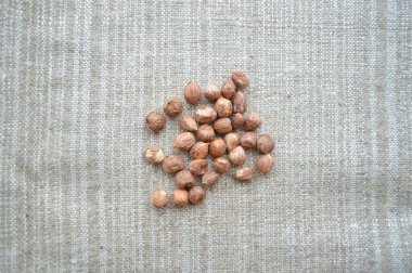 Fındık üzerinde gri backgorund