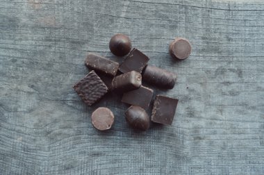 Çikolata çeşitli parçalar