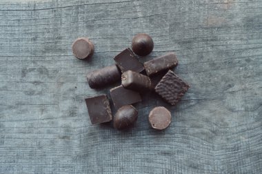 Çikolata çeşitli parçalar