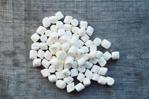 Marshmallows  on wooden background — Stock Photo, Image