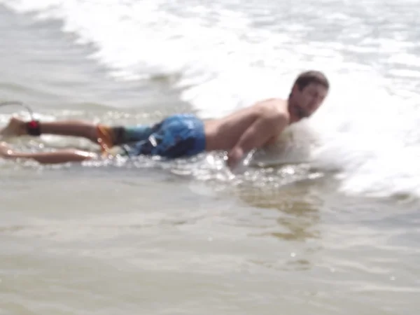 Colombo, Sri Lanka and January 17.2014: Goofy SURF CAMP, surf, charging WORKOUT — Stock Photo, Image