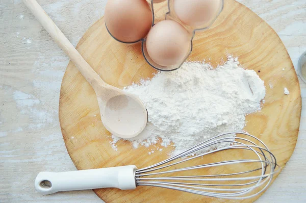 Ingredienti necessari per la cottura dei cupcake — Foto Stock