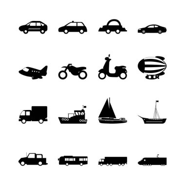 Düz taşıma simgesi kümesi