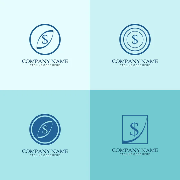 Coleta Vetor Logotipo Financeiro — Vetor de Stock