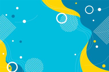 Soyut düz renkli geometrik şekiller arka plan