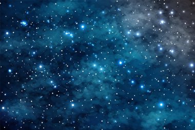 Realistic galaxy background with clouds and stars