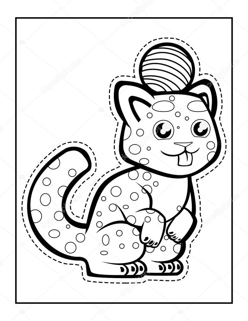 Baby Tiger Scissor Skills Coloring And Activity Page For Kids