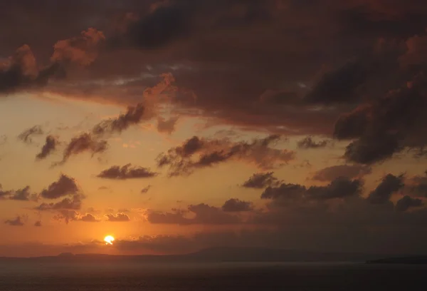 Sonnenuntergang an der Bucht von Neapel — Stockfoto