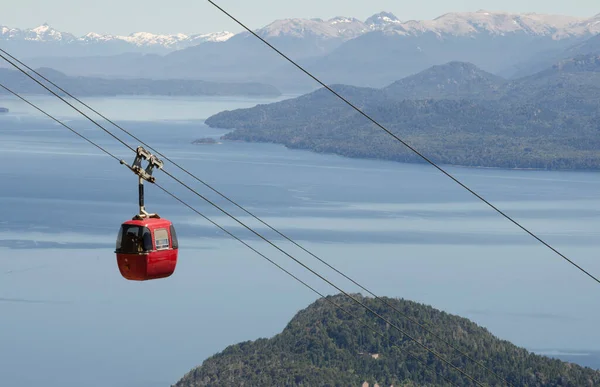 Cerro Otto Cable Car Bariloche Landscape Mountains Lakes Tourism Patagonia — Stock Photo, Image