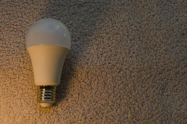 LED light lamp off, modern lighting. low consumption lighting