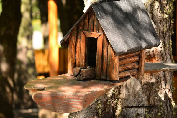 Haus Für Vögel Aus Holz Den Vögeln Freien Ein Zuhause — Stockfoto