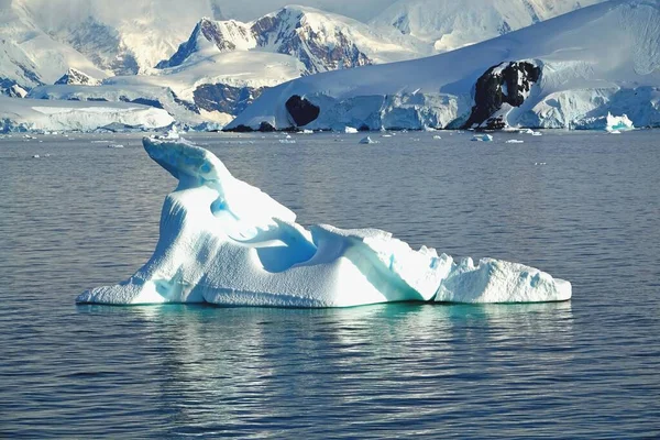 Vari Tipi Paesaggi Iceberg Sono Banchi Ghiaccio Ghiacciai Oceani Nuvole — Foto Stock