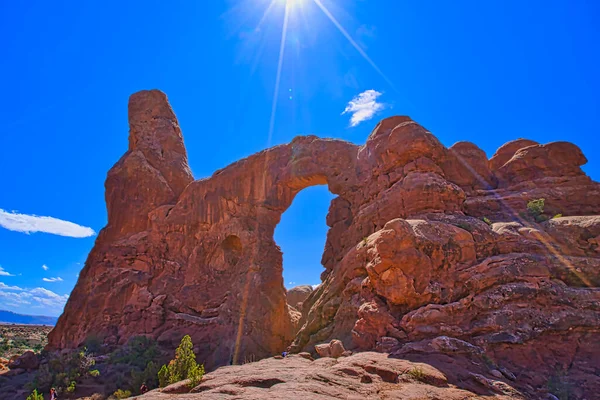Mehr Als 000 Natürliche Sandsteinbögen Befinden Sich Arches Nationalpark Die — Stockfoto
