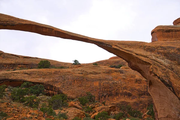Más 000 Arcos Arenisca Natural Encuentran Parque Nacional Arches Densidad — Foto de Stock